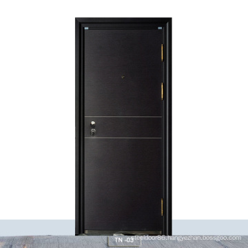 Factory Directly Sale Aluminum Stripes Steel Door prices Front Doors for Houses